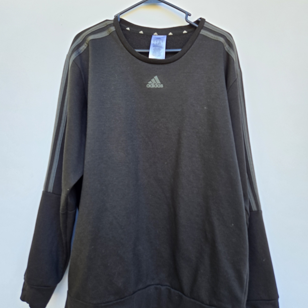 Adidas Men's Dark Gray Crewneck Sweater